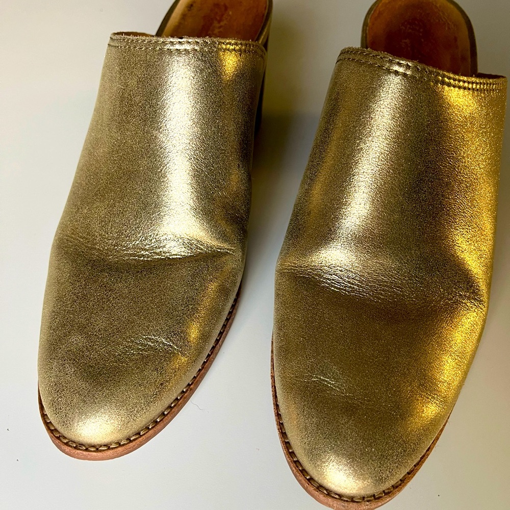 Madewell Gold Mules